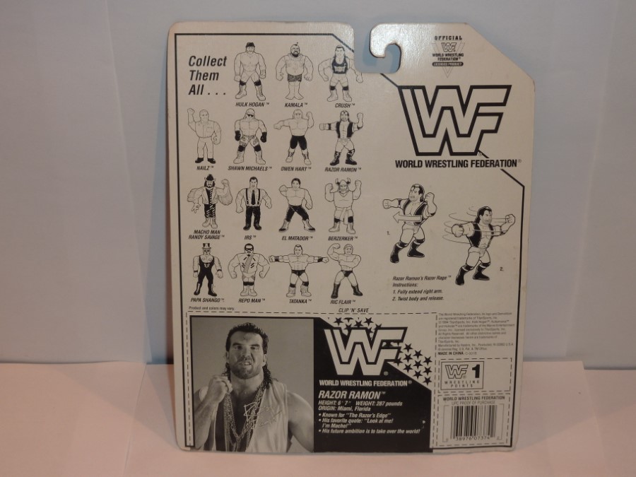 Razor Ramon WWF - Hasbro 1994 - Series 10 - Purple Fig - Blue Card ...