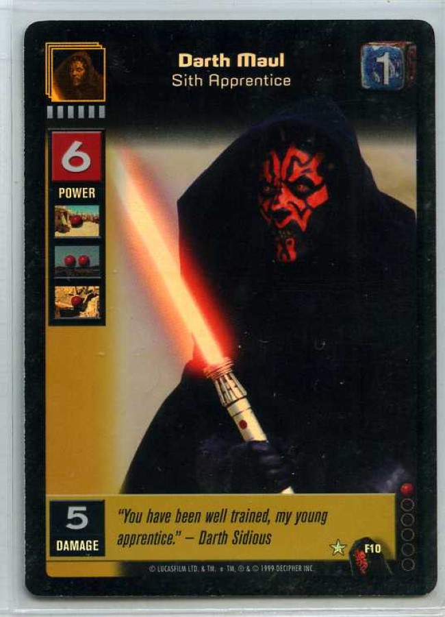 Star Wars Young Jedi CCG Menace of Darth Maul Foil - Decipher 1999