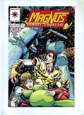 Magnus Robot Fighter #36 - Valiant 1994 - VFN - Includes Bound-In trading Card
