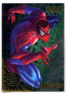 Marvel Annual '95 Flair Duoblast Card - #1 - Spider-Man - Scarlet Spider