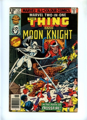 Marvel Two In One #52 - Marvel 1979 - Pence Thing Moon Knight 1st App Crossfire