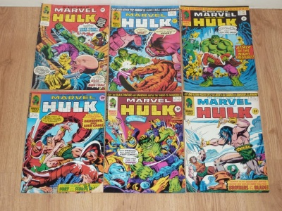Mighty World of Marvel Incredible Hulk #212 to #230 - British 1976 - Almost Complete Run