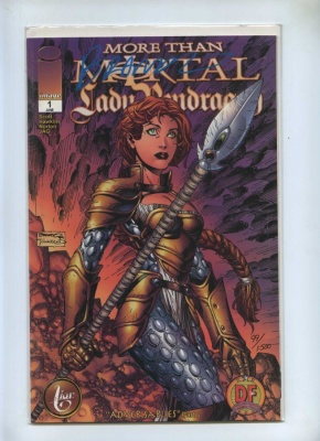 More Than Mortal Lady Pendragon 1 - Image 1999 - VFN- - Dynamic Forces Alt Cover Signed Brandon Peterson