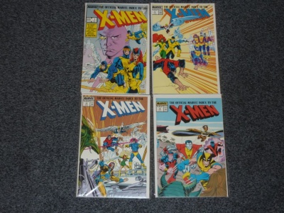 Official Marvel Index to the X-Men #1 #2 #3 #4 - Marvel 1987 - 4 Comic Run