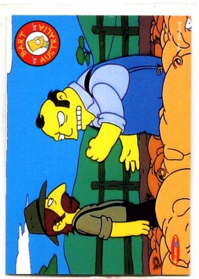 Simpsons Downunder Collector Card - Tempo 1996 - Farmers