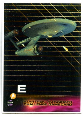 Star Trek Autograph Challenge Game Card - Card E - Fleer Skybox 1999