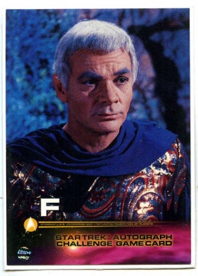 Star Trek Autograph Challenge Game Card - Card F - Fleer Skybox 1999