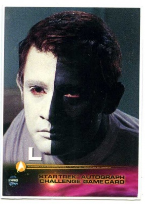 Star Trek Autograph Challenge Game Card - Card L - Fleer Skybox 1999