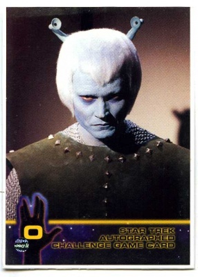 Star Trek Autographed Challenge Game Card - Card O - Fleer Skybox 1998