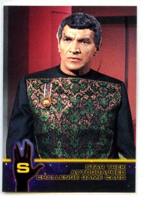 Star Trek Autographed Challenge Game Card - Card S - Fleer Skybox 1998