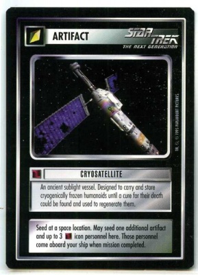 Star Trek CCG Alternate Universe - Paramount 1995 - Cryosatellite - Artifact - Rare - BB