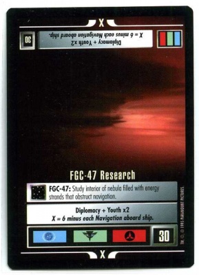 Star Trek CCG Alternate Universe - Paramount 1995 - FGC-47 Research - Missions - Rare - BB