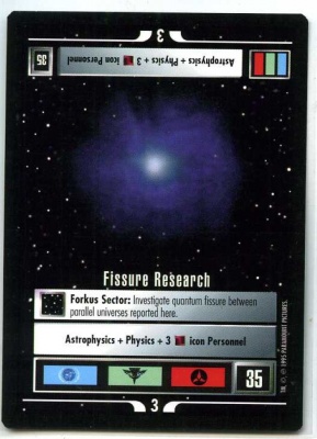 Star Trek CCG Alternate Universe - Paramount 1995 - Fissure Research - Missions - Rare - BB