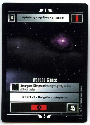 Star Trek CCG Alternate Universe - Paramount 1995 - Warped Space - Mission - Rare - BB