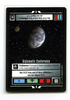 Star Trek CCG Alternate Universe - Paramount 1995 - Diplomatic Conference - Missions - Rare - BB