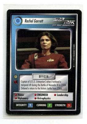 Star Trek CCG Alternate Universe - Paramount 1995 - Rachel Garrett - Personnel: Federation - Rare - BB