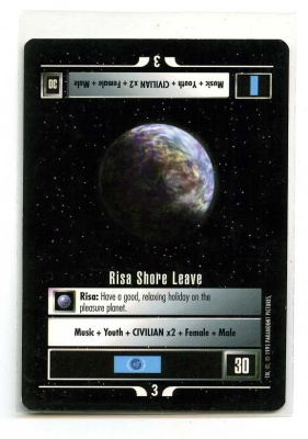Star Trek CCG Alternate Universe - Paramount 1995 - Risa Shore Leave - Missions - Rare - BB