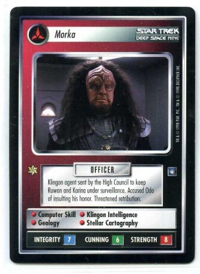 Star Trek CCG Deep Space 9 DS9 - Decipher 1998 - NM to NM-MT - Morka - Personnel - Rare - BB