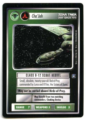 Star Trek CCG Deep Space Nine - Decipher 1998 - Cha'Joh - Ships Romulan Klingon - Rare - BB