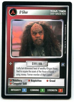 Star Trek CCG Deep Space Nine - Decipher 1998 - D'Ghor - Personnel Klingon - Rare - BB