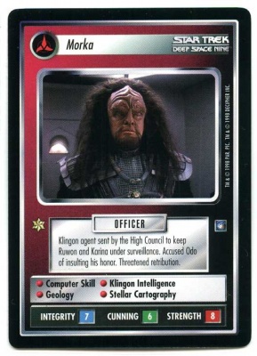 Star Trek CCG Deep Space Nine - Decipher 1998 - Morka - Personnel Klingon - Rare - BB