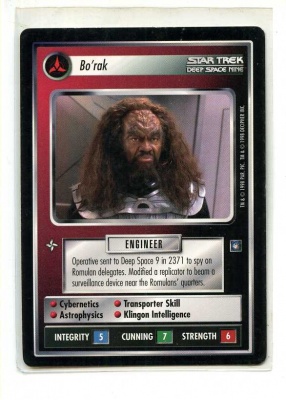 Star Trek CCG Deep Space Nine - Decipher 1998 - Borak - Personnel: Klingon - Rare - BB