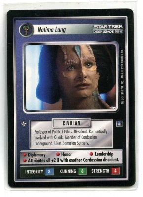 Star Trek CCG Deep Space Nine - Decipher 1998 - Natima Lang - Personnel: Cardassian - Rare - BB