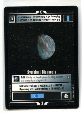 Star Trek CCG Deep Space Nine - Decipher 1998 - Symbiont Diagnosis - Missions - Rare - BB