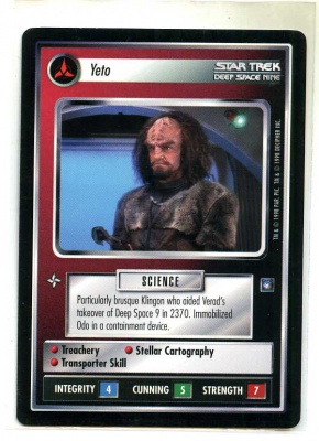 Star Trek CCG Deep Space Nine - Decipher 1998 - Yeto - Personnel: Klingon - Rare - BB