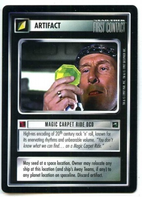 Star Trek CCG First Contact - Decipher 1997 - Magic Carpet Ride OCD - Artifact - Rare - BB