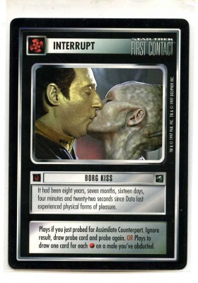 Star Trek CCG First Contact - Decipher 1997 - Borg Kiss - Interrupts - Rare - BB