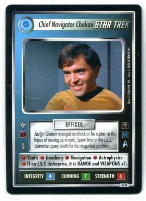 Star Trek CCG Mirror Mirror - Decipher 2000 - MT - Chief Navigator Chekov - Personnel - Rare - BB