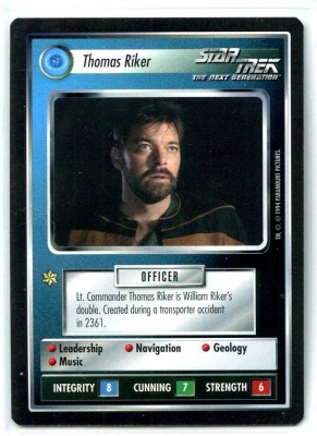 Star Trek CCG Premiere - MT - Thomas Riker - Personnel - Rare - BB