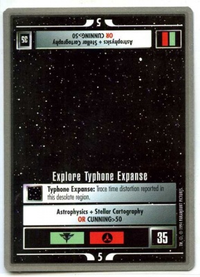 Star Trek CCG Premiere - Paramount 1994 - Explore Typhone Expanse - Missions - Rare - SB