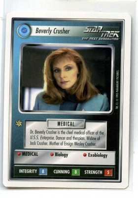 Star Trek CCG Premiere - Paramount 1995 - Beverly Crusher - Personnel: Federation - Rare - WB
