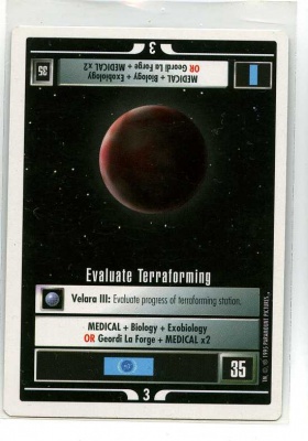 Star Trek CCG Premiere - Paramount 1995 - Evaluate Terraforming - Missions - Rare - WB