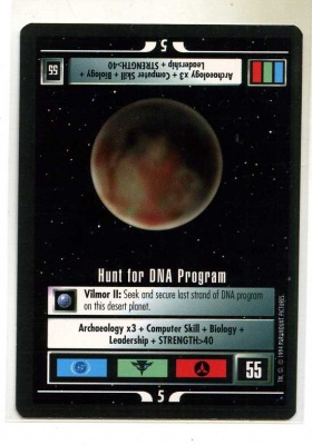 Star Trek CCG Premiere - Paramount 1994 - Hunt for DNA Program - Missions - Rare - BB