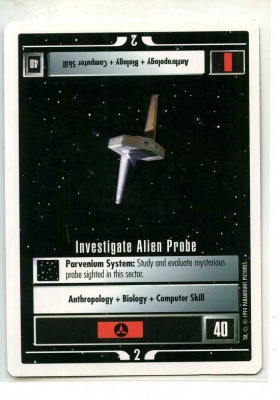 Star Trek CCG Premiere - Paramount 1994 - Investigate Alien Probe - Missions - Rare - WB