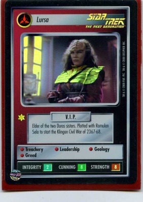 Star Trek CCG Reflections - Decipher 2000 - Lursa - Personnel: Klingon - Super Rare - Foil - BB