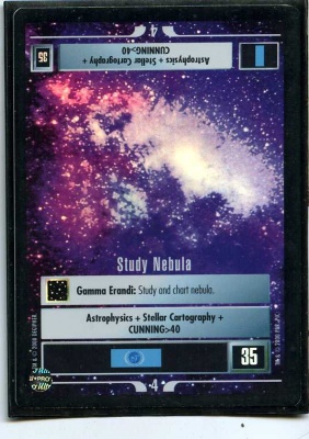 Star Trek CCG Reflections - Decipher 2000 - Study Nebula - Missions - Very Rare - Foil - BB