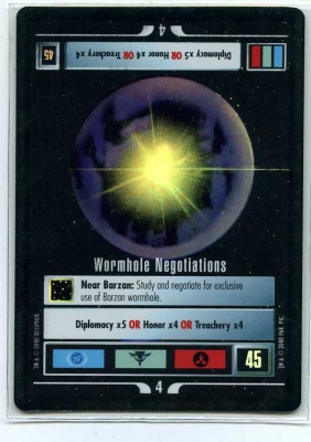 Star Trek CCG Reflections - Decipher 2000 - Wormhole Negotiations - Missions - Very Rare - Foil - BB