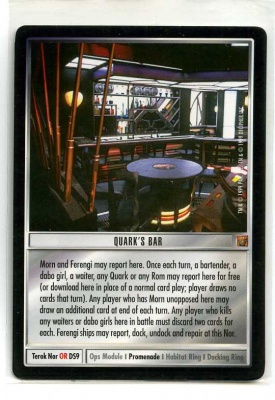 Star Trek CCG Rules of Acquisition - Decipher 1999 - Quarks Bar - Sites - Rare - BB