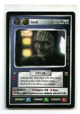 Star Trek CCG The Dominion - Decipher 1998 - Garak - Personnel: Cardassian - Rare - BB