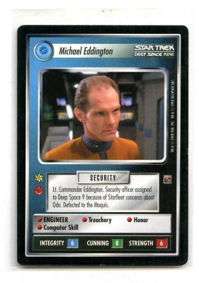 Star Trek CCG The Dominion - Decipher 1998 - Michael Eddington - Personnel: Federation - Rare - BB