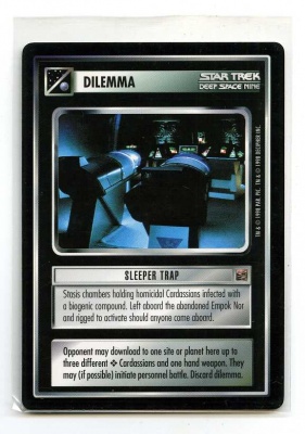 Star Trek CCG The Dominion - Decipher 1998 - Sleeper Trap - Dilemmas - Rare - BB