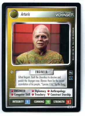 Star Trek CCG Voyager - Decipher 2001 - MT - Arturis - Personnel - Rare - BB