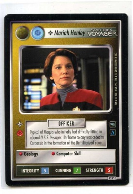 Star Trek CCG Voyager - Decipher 2001 - Mariah Henley - Personnel: Federation - Common - BB Alt Image