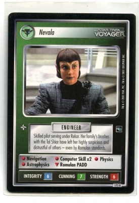 Star Trek CCG Voyager - Decipher 2001 - Nevala - Personnel: Romulan - Rare - BB