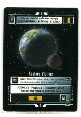 Star Trek CCG Voyager - Decipher 2001 - Restore Victims - Missions - Rare - BB