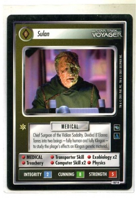 Star Trek CCG Voyager - Decipher 2001 - Sulan - Personnel: Vidiian - Rare - BB